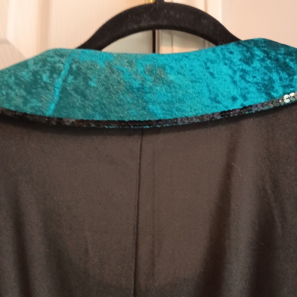 Renaissance Faire Dress Women’s M Medieval Gown Teal Black Velvet Costume - Picture 12 of 14